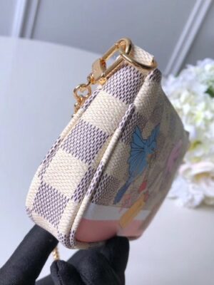 Louis Vuitton Replica Damier Azur Canvas Mini Pochette Accessoires Bag Brids Print N64451