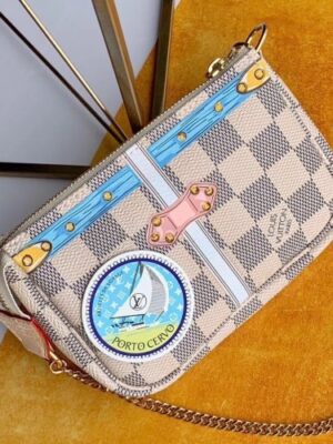 Louis Vuitton Replica Damier Azur Canvas Mini Pochette Accessoires Bag Trunks N61005