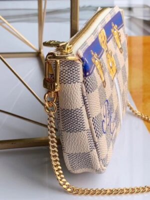 Louis Vuitton Replica Damier Azur Canvas Mini Pochette Accessoires Bag Trunks N61005