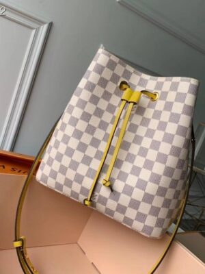 Louis Vuitton Replica Damier Azur Canvas NeoNoe Bucket Bag N40151 Pineapple 2019