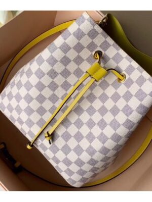 Louis Vuitton Replica Damier Azur Canvas NeoNoe Bucket Bag N40151 Pineapple 2019