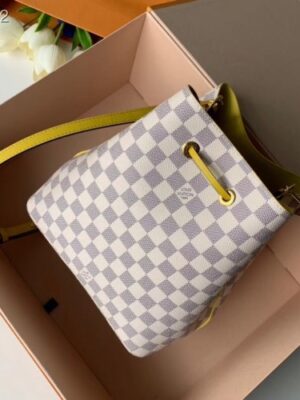 Louis Vuitton Replica Damier Azur Canvas NeoNoe Bucket Bag N40151 Pineapple 2019