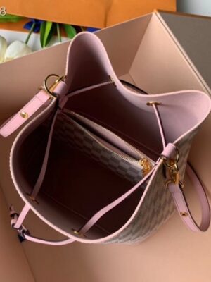 Louis Vuitton Replica Damier Azur Canvas NeoNoe Bucket Bag N40152 Eau de Rose 2019