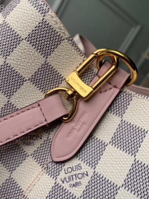 Louis Vuitton Replica Damier Azur Canvas NeoNoe Bucket Bag N40152 Eau de Rose 2019