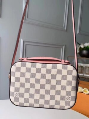 Louis Vuitton Replica Damier Azur Canvas Saintonge Bag N40155 Eau de Rose 2019