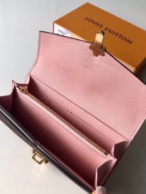 Louis Vuitton Replica Damier Canvas Clapton Wallet N64447 Pink 2018