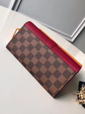 Louis Vuitton Replica Damier Canvas Clapton Wallet N64448 Raisin 2018