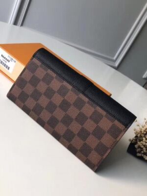 Louis Vuitton Replica Damier Canvas Clapton Wallet N64449 Noir 2018