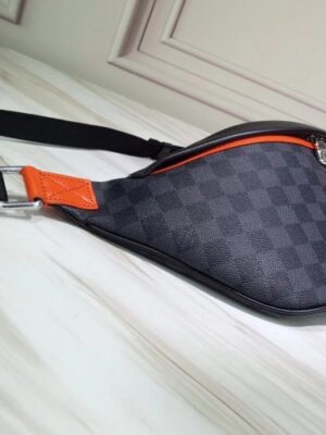 Louis Vuitton Replica Damier Cobalt Canvas Discover Bumbag Bag Orange Logo 2019