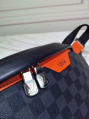 Louis Vuitton Replica Damier Cobalt Canvas Discover Bumbag Bag Orange Logo 2019