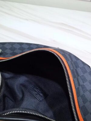 Louis Vuitton Replica Damier Cobalt Canvas Discover Bumbag Bag Orange Logo 2019