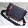 Louis Vuitton Replica Damier Cobalt Canvas Discovery Messenger PM Bag Orange Logo 2019