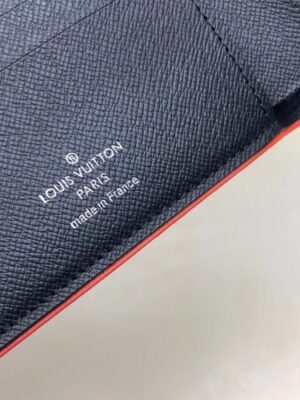 Louis Vuitton Replica Damier Cobalt Canvas Multiple Wallet Orange Logo 2019