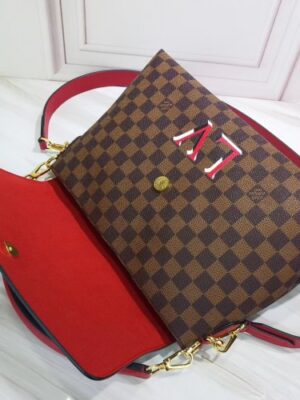 Louis Vuitton Replica Damier Ebene Canvas 3D LV Replica Beaubourg MM Bag N40176 Scarlet 2019