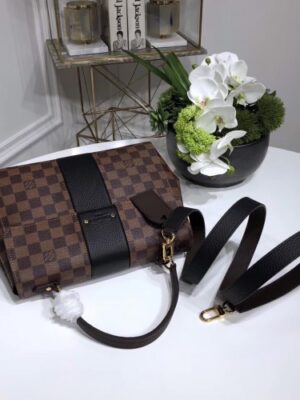 Louis Vuitton Replica Damier Ebene Canvas Bond Street Bag Black 2017