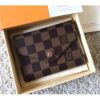 Louis Vuitton Replica Damier Ebene Canvas Envelop Victorine Wallet N41659 Coffee