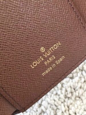 Louis Vuitton Replica Damier Ebene Canvas Envelop Victorine Wallet N41659 Coffee