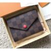 Louis Vuitton Replica Damier Ebene Canvas Envelop Victorine Wallet N41659 Red