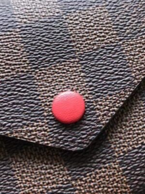 Louis Vuitton Replica Damier Ebene Canvas Envelop Victorine Wallet N41659 Red