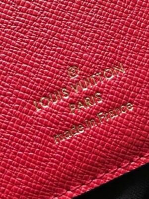 Louis Vuitton Replica Damier Ebene Canvas Envelop Victorine Wallet N41659 Red