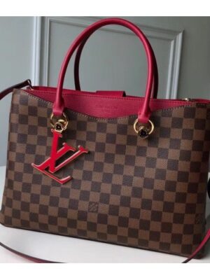 Louis Vuitton Replica Damier Ebene Canvas LV Replica Riverside Tote Bag N40052 Lie de Vin 2019