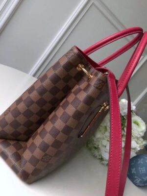 Louis Vuitton Replica Damier Ebene Canvas LV Replica Riverside Tote Bag N40052 Lie de Vin 2019