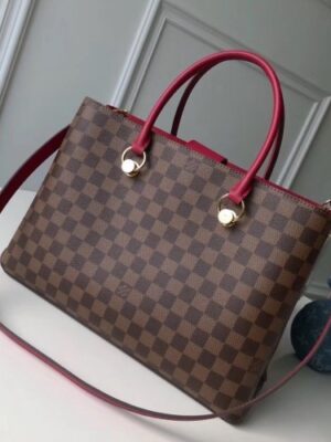 Louis Vuitton Replica Damier Ebene Canvas LV Replica Riverside Tote Bag N40052 Lie de Vin 2019