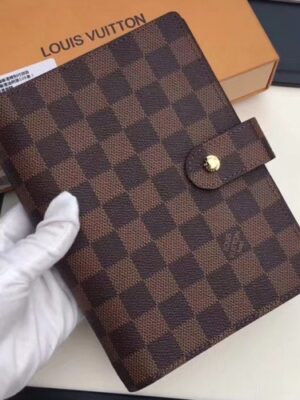 Louis Vuitton Replica Damier Ebene Canvas Medium Ring Agenda Cover R20240