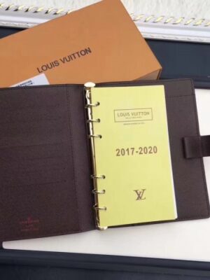 Louis Vuitton Replica Damier Ebene Canvas Medium Ring Agenda Cover R20240