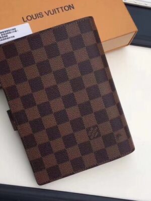 Louis Vuitton Replica Damier Ebene Canvas Medium Ring Agenda Cover R20240