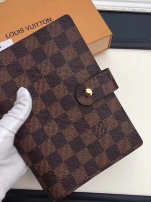 Louis Vuitton Replica Damier Ebene Canvas Medium Ring Agenda Cover R20240