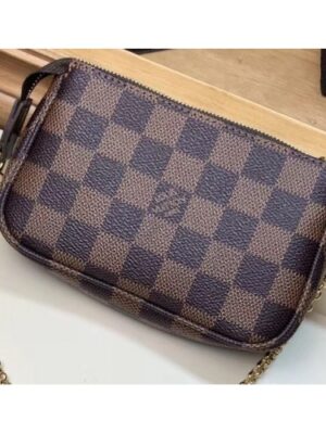 Louis Vuitton Replica Damier Ebene Canvas Mini Pochette Accessoires Bag N58009