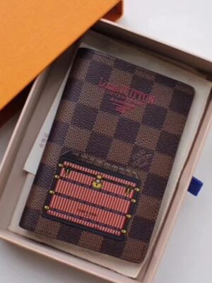 Louis Vuitton Replica Damier Ebene Canvas Passport Cover M62089 Red