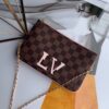 Louis Vuitton Replica Damier Ebene Canvas Pochette Double Zip Bag N60254 2019