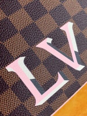 Louis Vuitton Replica Damier Ebene Canvas Pochette Double Zip Bag N60254 2019