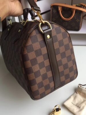 Louis Vuitton Replica Damier Ebene Canvas Speedy Bandoulière 25 N41368