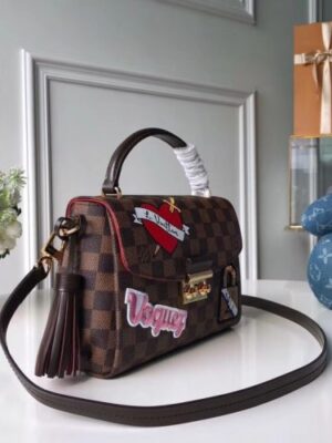 Louis Vuitton Replica Damier Ebene Canvas Travel Stickers Croisette Bag N40055 2019