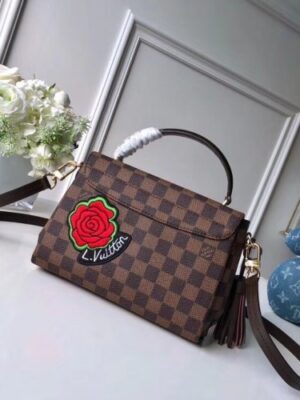 Louis Vuitton Replica Damier Ebene Canvas Travel Stickers Croisette Bag N40055 2019