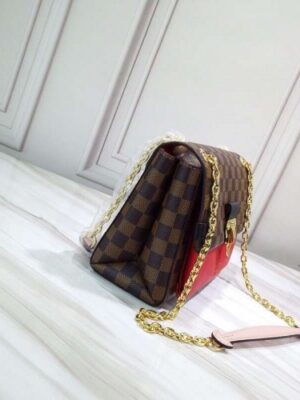 Louis Vuitton Replica Damier Ebene Canvas Vavin PM Chain Bag Cherry 2019