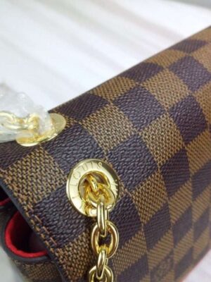 Louis Vuitton Replica Damier Ebene Canvas Vavin PM Chain Bag Cherry 2019