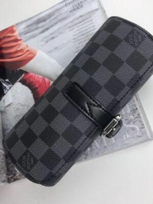 Louis Vuitton Replica Damier Graphite Canvas 3 WATCH CASE N41137