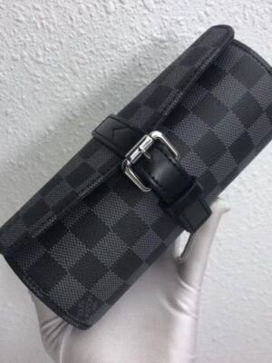 Louis Vuitton Replica Damier Graphite Canvas 3 WATCH CASE N41137