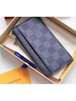 Louis Vuitton Replica Damier Graphite Canvas Coin Card Holder N64038