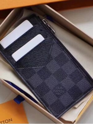 Louis Vuitton Replica Damier Graphite Canvas Coin Card Holder N64038