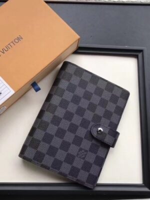 Louis Vuitton Replica Damier Graphite Canvas Medium Ring Agenda Cover R20202