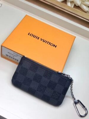 Louis Vuitton Replica Damier Graphite Canvas Pochette Cle Key Pouch N60155