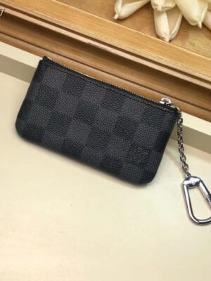 Louis Vuitton Replica Damier Graphite Canvas Pochette Cle Key Pouch N60155