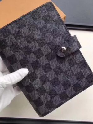 Louis Vuitton Replica Damier Graphite Notebook Cover PM M20004 Grey