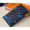 Louis Vuitton Replica Damier Graphite Pixel Canvas Brazza Wallet N60162 Blue 2019