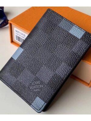 Louis Vuitton Replica Damier Graphite Pixel Canvas Pocket Organiser Wallet N60159 Gray 2019